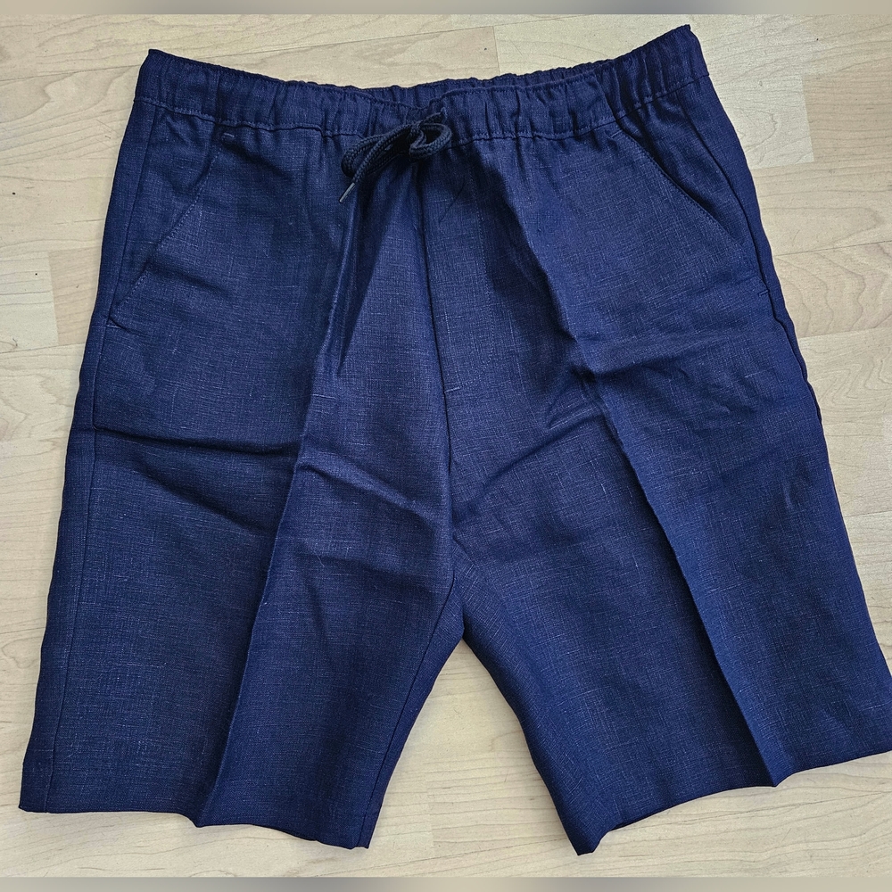NEW Meraki Men's Linen Shorts Navy Small